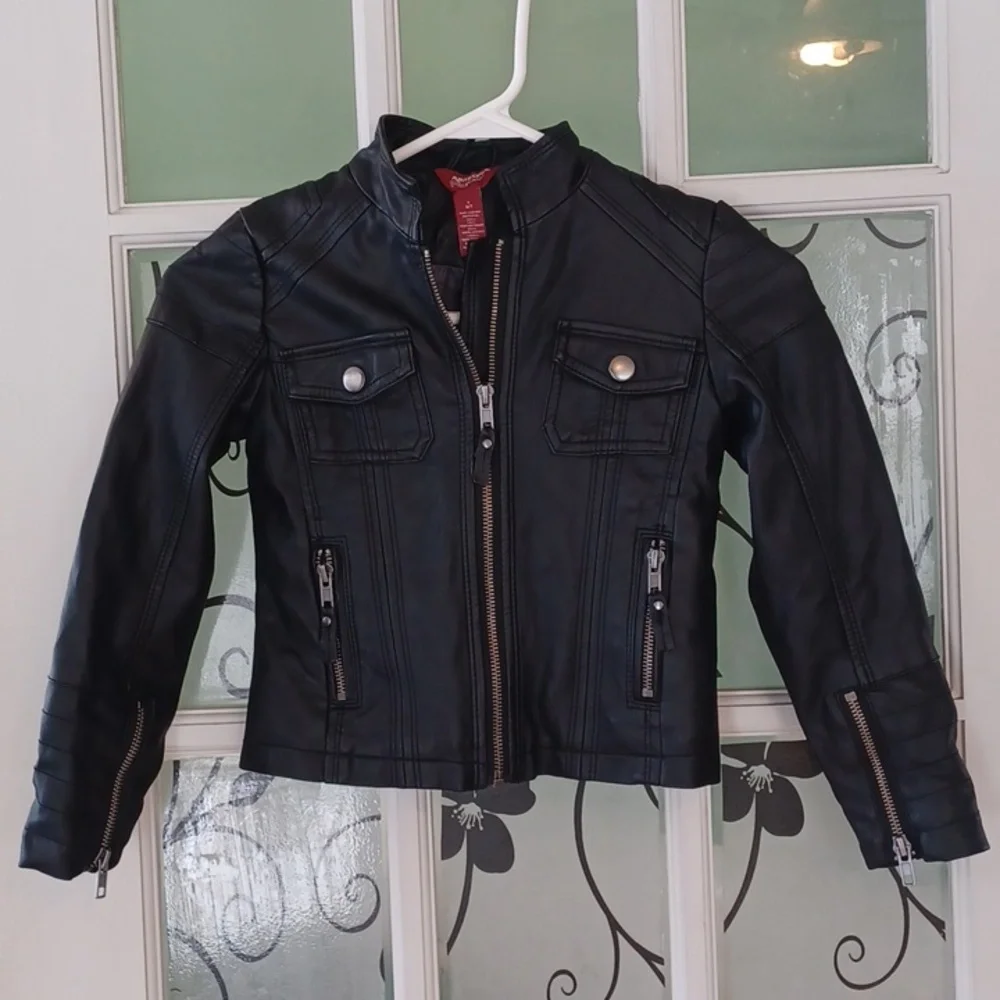 Arizona Jean Co. Motorcycle Jacket size 6/7 black